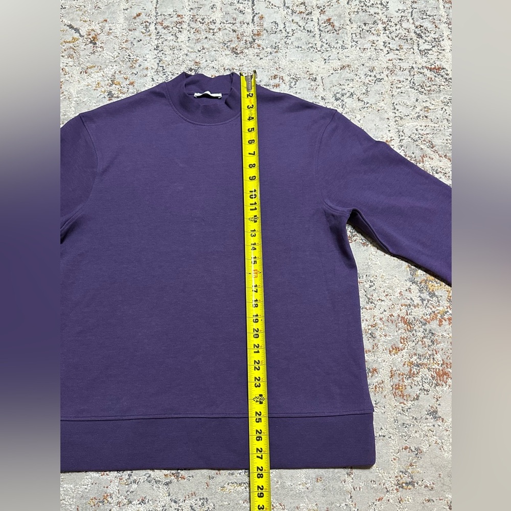 ZARA Men’s purple mock neck premium sweatshirt size Medium - Picture 9 of 11